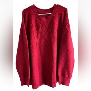 BloomChic Sweater Women’s Plus Size 18/20 Red Long Sleeve Pullover
